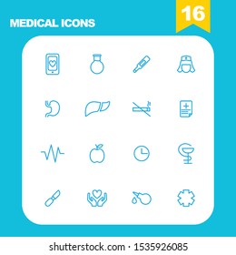This is a set of icons with a medical theme, this icon can be used for companies, hospitals, for applications, websites, brochures, and posters.