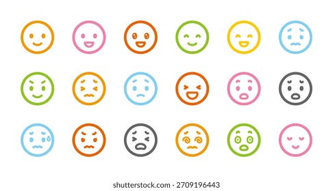Este es un conjunto de iconos que representan emociones y reacciones.