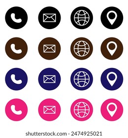 This is a set of icon,there are contact icon,email icon,website icon,location icon