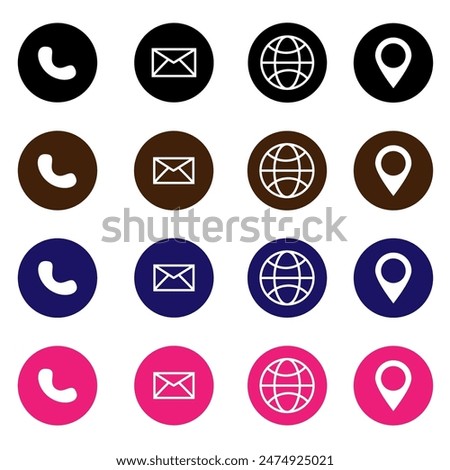 This is a set of icon,there are contact icon,email icon,website icon,location icon