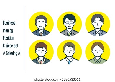 This is a set of illustrations of businessmen by Grieving position.