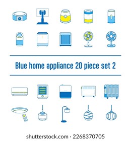 This is a set of illustrations of household appliances.