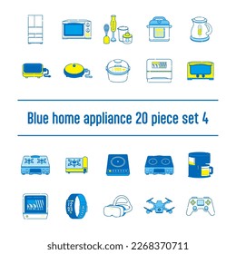 This is a set of illustrations of household appliances.