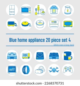 This is a set of illustrations of household appliances.
