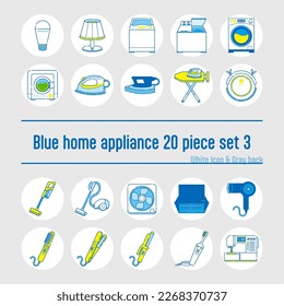 This is a set of illustrations of household appliances.