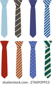 This is a set of illustrations for neckties.