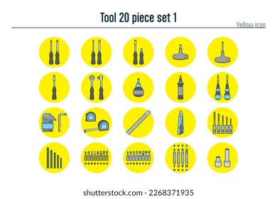 This is a set of illustrations of tools.