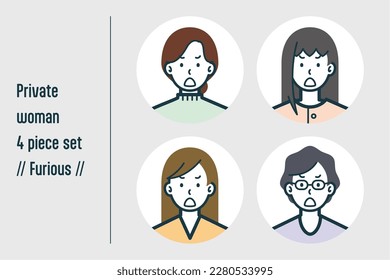 This is a set of illustrations of a woman in Furious civilian clothes.