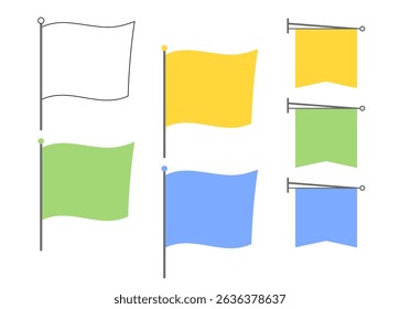 This set includes flags in fun colors and a signboard perfect for cafes. It's great to add text to it.
