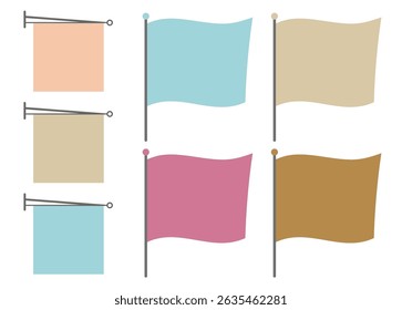 This set includes a smoky colored flag and a signboard perfect for cafes. It's great to add text to it.