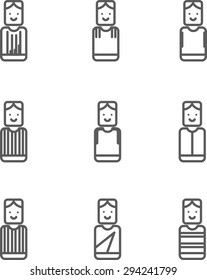This is set of linear icon football player topic. There are 9 football player. You can use it for football info-graphics or for website of sport theme
