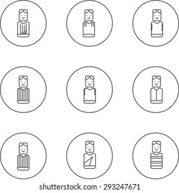 This is set of modern slim linear icon football player topic. There are 9 football player from 9 football clubs. You can use it for football infographics or for website of sport theme.