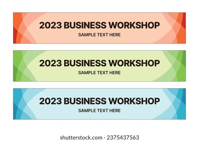 This is a set of modern style business banner design templates for schools, companies, lectures, workshops, events, and presentations.