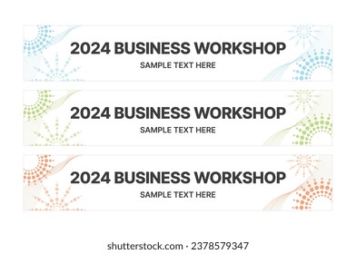 This is a set of modern style business banner design templates for schools, companies, lectures, workshops, events, and presentations.