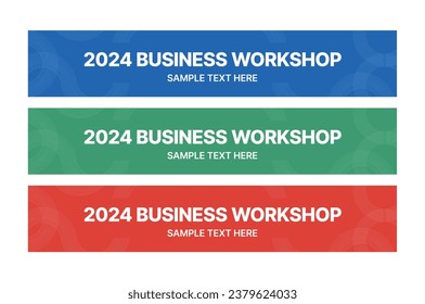 This is a set of modern style business banner design templates for schools, companies, lectures, workshops, events, and presentations.