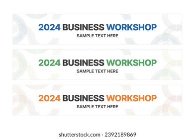 This is a set of modern style business banner design templates for schools, companies, lectures, workshops, events, and presentations.