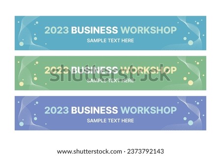 This is a set of modern style business banner design templates for schools, companies, lectures, workshops, events, and presentations.