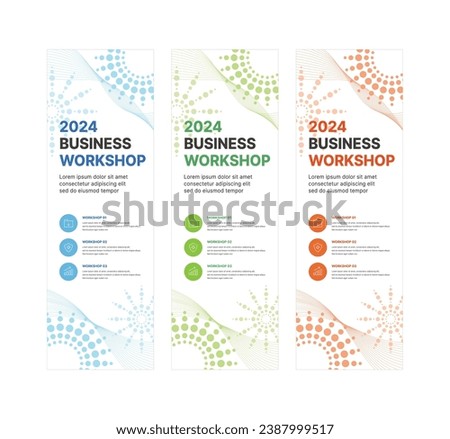 This is a set of modern style business banner design templates for schools, companies, lectures, workshops, events, and presentations.
