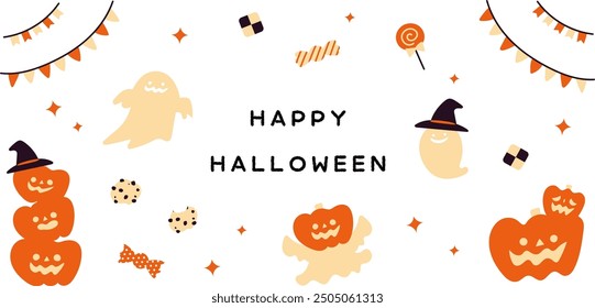 This set offers simple hand-drawn Halloween illustrations, perfect for creating spooky and festive designs.