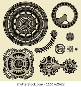 This set of “Steampunk Ornament” are perfect for using on frame ornament, badges ornament and other creative applications.