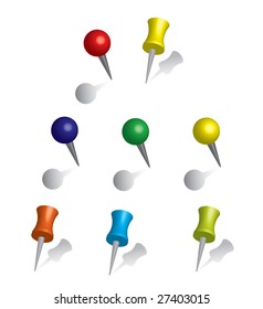 This is a set of push pin. Can be easy editable.