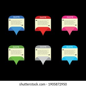 This Is A Set Of Quote Box Template Design, Can Be Used For Facebook Post And Instagram Post