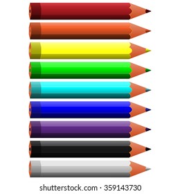 This is a set of ten colored pencils
