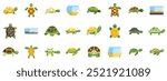 This set of turtle icons is perfect for projects related to nature, wildlife, or pets