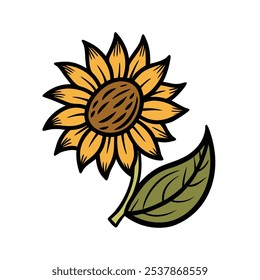 Este conjunto de veinte ilustraciones de girasol en un estilo botánico vintage es perfecto para diseños de temática floral, agregando un encanto rústico y natural a sus proyectos.