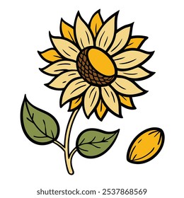 Este conjunto de veinte ilustraciones de girasol en un estilo botánico vintage es perfecto para diseños de temática floral, agregando un encanto rústico y natural a sus proyectos.