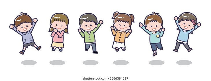 This is a set of various characters having fun.
