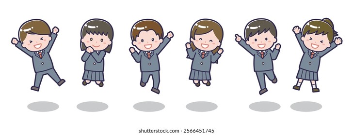 This is a set of various characters having fun.