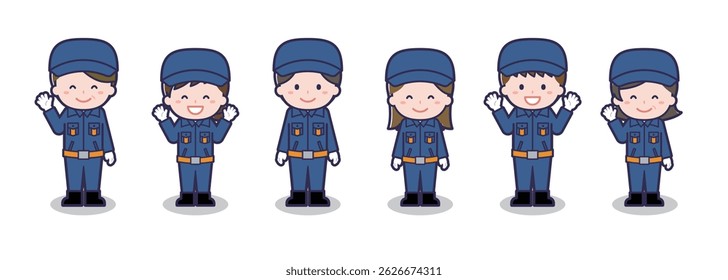 This is a set of various smiling people.