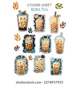 This set of vector files includes adorable clipart designs of Bubble Tea, Boba Tea, and Milk Tea with tapioca pearls, which are ideal for both Kpop and boba tea enthusiasts. 