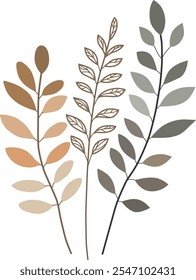 This set of vector illustrations in boho style. Perfect for use in cards, prints, posters, home decor, and digital projects, these modern illustrations bring a trendy and natural aesthetic.