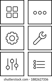 Este conjunto de iconos de configuración se puede utilizar para varios fines 