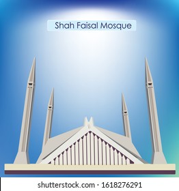 this is shah faisal mosque . which is situation in capital of Pakistan islamabad