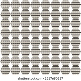 This shapes pattern design features a variety of geometric forms like circles, squares, and triangles, arranged in harmonious compositions. Perfect for backgrounds, textiles, modern digital projects.