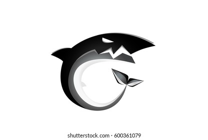 This is shark black  letter logotype.