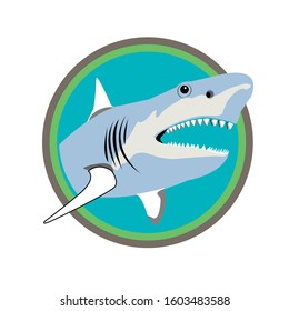 This shark logo is suitable for businesses and companies related to fishing, about water