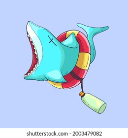 this is The Sharks is Trapped in the buoy Illustration, you can use this illustration for your artwork, sticker, merchandise, and others.
choose the enhanced license for unlimited usage in print.