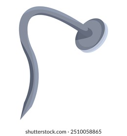 This is a sharp metal nail hook hanging element isometric icon