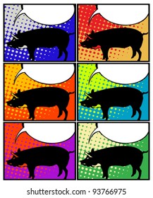 This sheep has something to say, pop art representation of a sheep with speech bubble