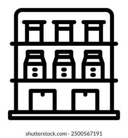 This Shelves icon is suitable for Groceries, Shopping, Ecommerce, etc.