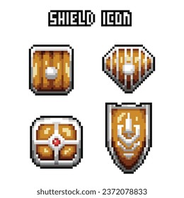 this is shield icon in pixel art with simple color and white background ,this item good for presentations,stickers, icons, t shirt design,game asset,logo and your project.
