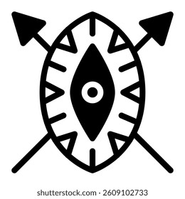 This Shield icon is suitable for Africa, Africa Day, etc