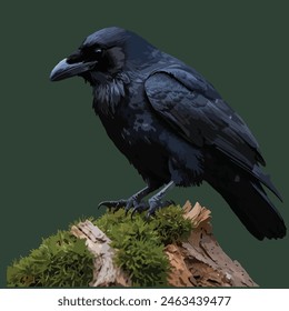 This is a shiny black feathers bird. Its name raven.