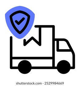 This Shipping insurance icon is suitable for Logistic, Delivery and Distribution, etc.