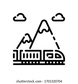 This is shipping train vector icon with white background.