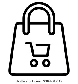 This Shopping Bag icon is suitable for shopping, ecommerce, supermarket and business